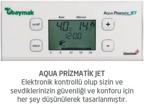 Baymak Aqua LCD Prizmatik Jet Kullanıcı Paneli