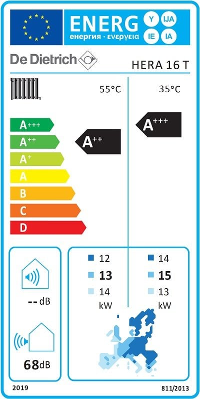 De Dietrich 16 T Isı Pompası Enerji Etiketi