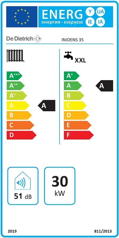 De Dietrich Inidens 35 kW Yoğuşmalı Kombi Enerji Etiketi