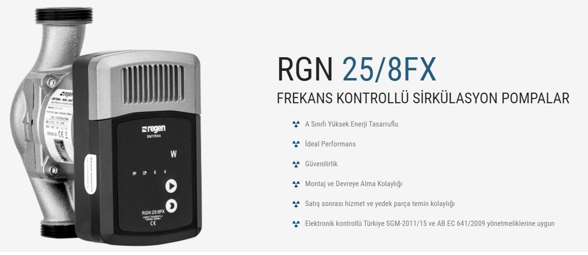 Regen RGN 25 8 FX Pompa Özellikleri
