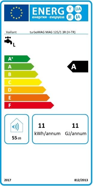 urboMag 12 Lt. Doğalgazlı Hermetik Şofben Enerji Etiketi