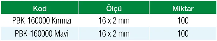 Formül 16 x 2 Kılıflı Oksijen Bariyerli PE-RT Boru (Mavi) Özellikleri