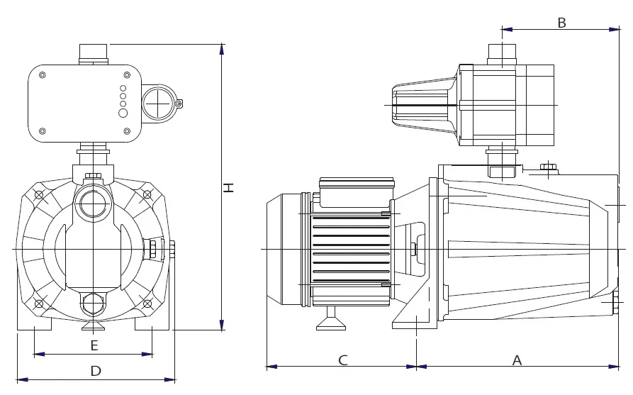 Wilo Initial Control SPG Hidrofor Ölçüleri
