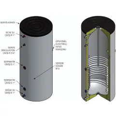 Baymak Aqua 500 Litre Tek Serpantinli Boyler