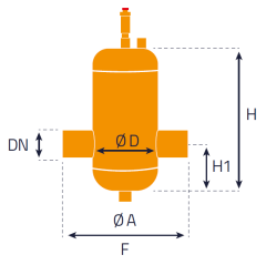 ERG Hava Ayırıcı 1″ Dişli (88,9 mm Tank Çapı)