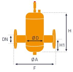 ERG Hava Ayırıcı DN300 Flanşlı (508,0 mm Tank Çapı)