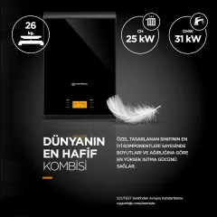 Warmhaus Minerwa 25 kW Yoğuşmalı Kombi | A Enerji Sınıfı (20.000 Kcal)