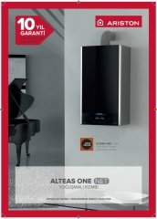 Ariston Alteas One Net 30 - Cam Ön Panelli, 1/10 Modülasyon, Dokunmatik Yoğuşmalı Kombi
