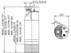 Wilo Padus PRO M08L/T039-540/P Ağır Hizmet Tipi Drenaj Pompası