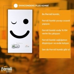 Ferroli Divacondens D Plus %104 Verimli 24 kW Yoğuşmalı Kombi