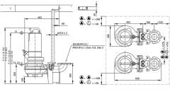 Wilo Rexa PRO V08DA-245 DN80 Trifaze Atık Su Dalgıç Pompa