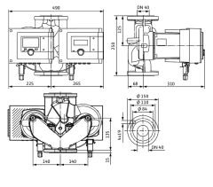 Wilo Stratos MAXO-D 40/0,5-12 PN6/10-R7 Akıllı Frekans Konvertörlü İkiz Sirkülasyon Pompası