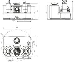 Wilo DrainLift SANI-L.16M/1 Monofaze Foseptik Tahliye Cihazı