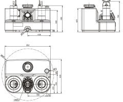 Wilo DrainLift SANI-L.23T/4 Trifaze Foseptik Tahliye Cihazı