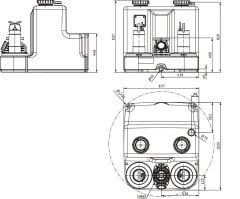 Wilo DrainLift SANI-XL.17T/4 Trifaze Foseptik Tahliye Cihazı
