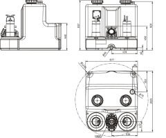 Wilo DrainLift SANI-XL.19T/4 Trifaze Foseptik Tahliye Cihazı