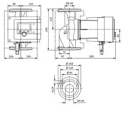 Wilo Stratos MAXO-Z 40/0,5-12 PN6/10 Akıllı Frekans Konvertörlü Re-Sirkülasyon Pompası