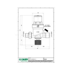 Caleffi 553540 Basınç Saati Bağlantılı 1/2'' Otomatik Dolum Ünitesi (Manometre Hariç)