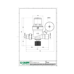 Caleffi 553640 Basınç Saatli 1/2'' Otomatik Dolum Ünitesi (Manometre Dahil)