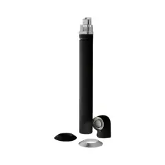 Daikin NDJ Smart Premix Kombi Flanşlı Yatay Baca Seti (Siyah)