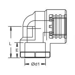 Formül PN25 PPRC 20 x 1/2″ İç Dişli Dirsek