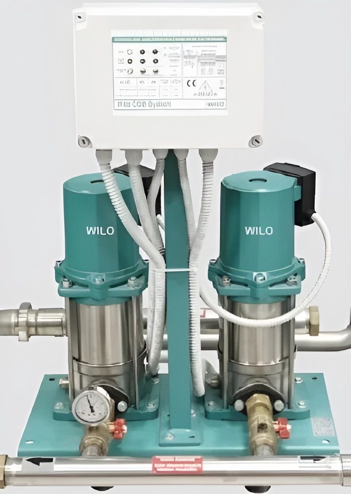 Wilo COE2-MVIS407 Çift Pompalı Dikey Tip Sessiz Paket Hidrofor